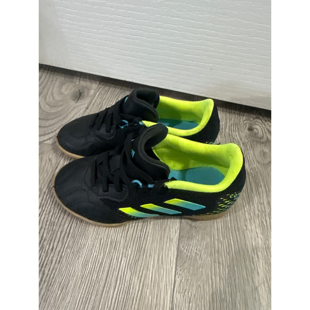 Adidas Kids Copa Sense.3 Indoor Soccer Shoes Black Neon Size 11.5K
